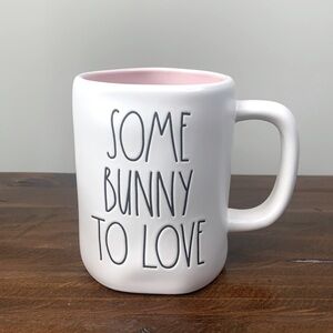 LAST 1 - RAE DUNN • “Some Bunny To Love” Mug with Pink Inside